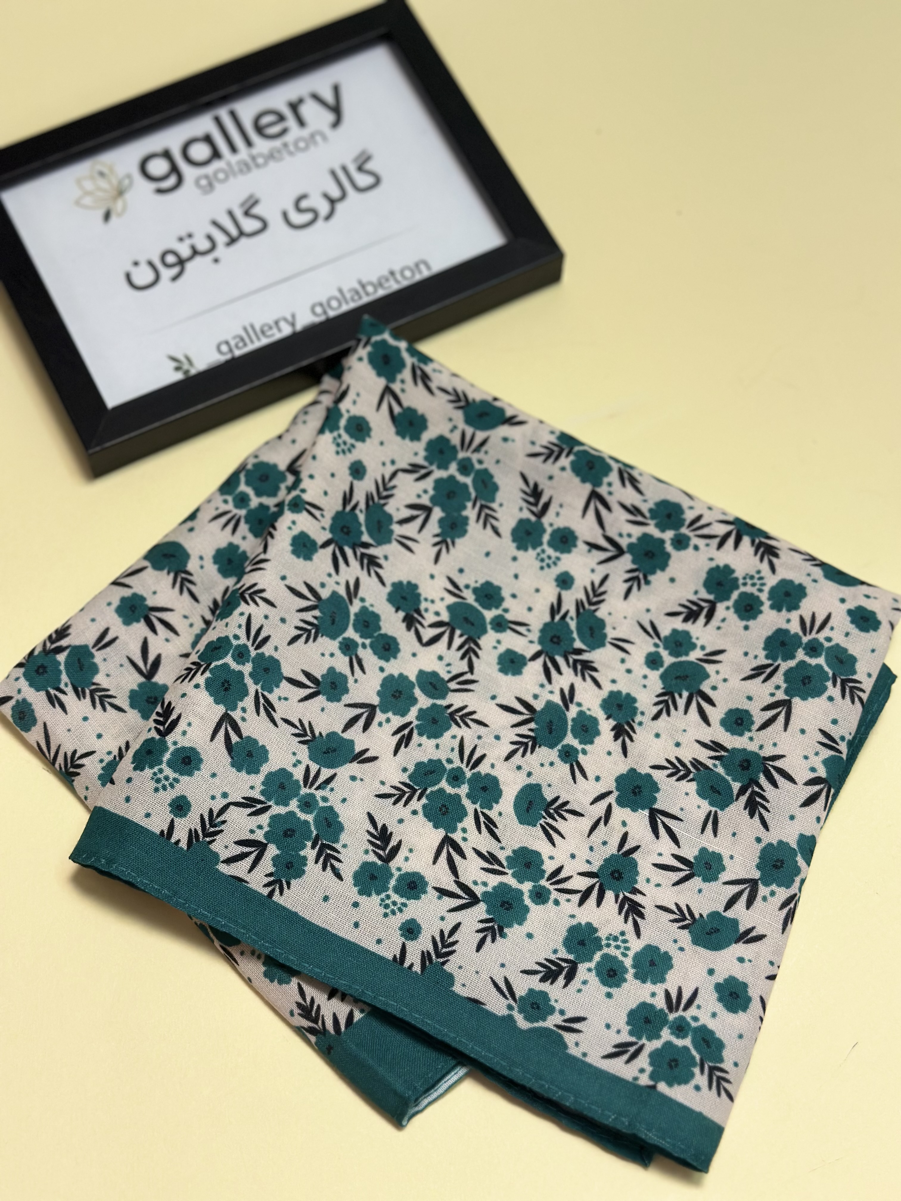روسری اسکارف  سبز گلگلی قواره ۷۰